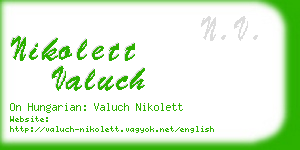 nikolett valuch business card